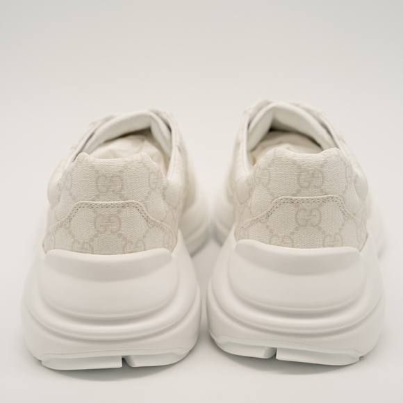 size 12.5G 13 US Gucci Rhyton White GG Print Sneakers Leather - Picture 5 of 13
